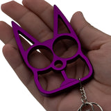 Cat Self Defense Steel Keychain Weapon - Purple