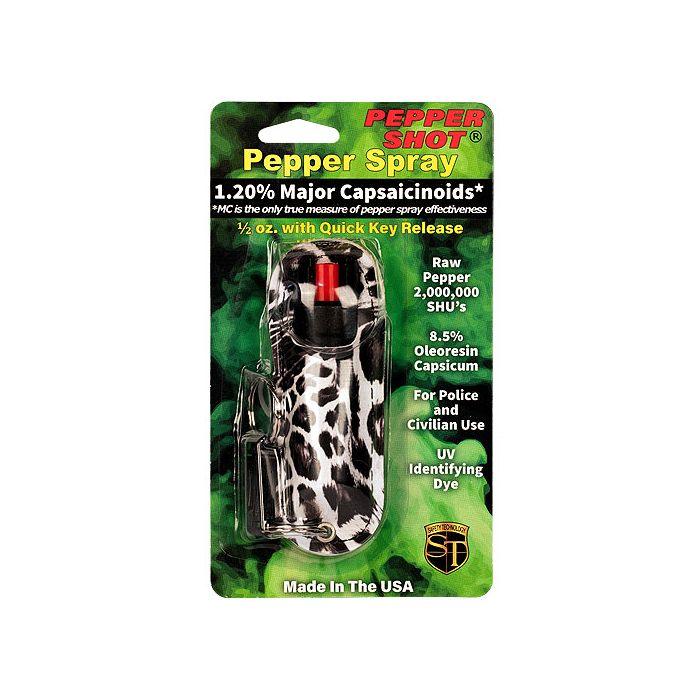 Pepper Shot Pepper Spray Halo Keychain - .5 oz (1.2% MC) - Guardian Self Defense