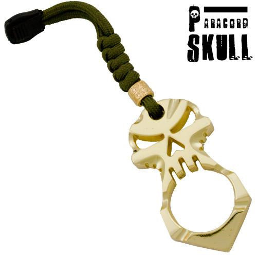 Skull Head Keychain Weapon and Bottle Opener - Gold