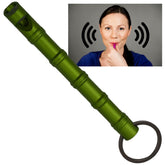 Kubotan Self-Defense Keychain with Emergency Whistle - Green