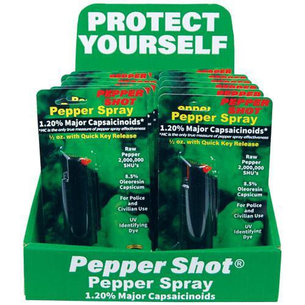 Pepper Shot Pepper Spray Hard Case Keychain - .5 oz (1.2% MC)