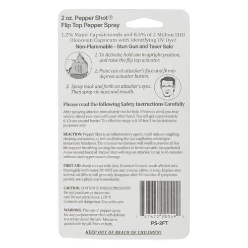 Pepper Shot Pepper Spray Fogger - 2 oz (1.2% MC) - Guardian Self Defense
