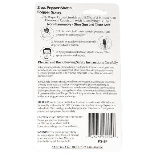 Pepper Shot Pepper Spray Fogger - 2 oz (1.2% MC) - Guardian Self Defense
