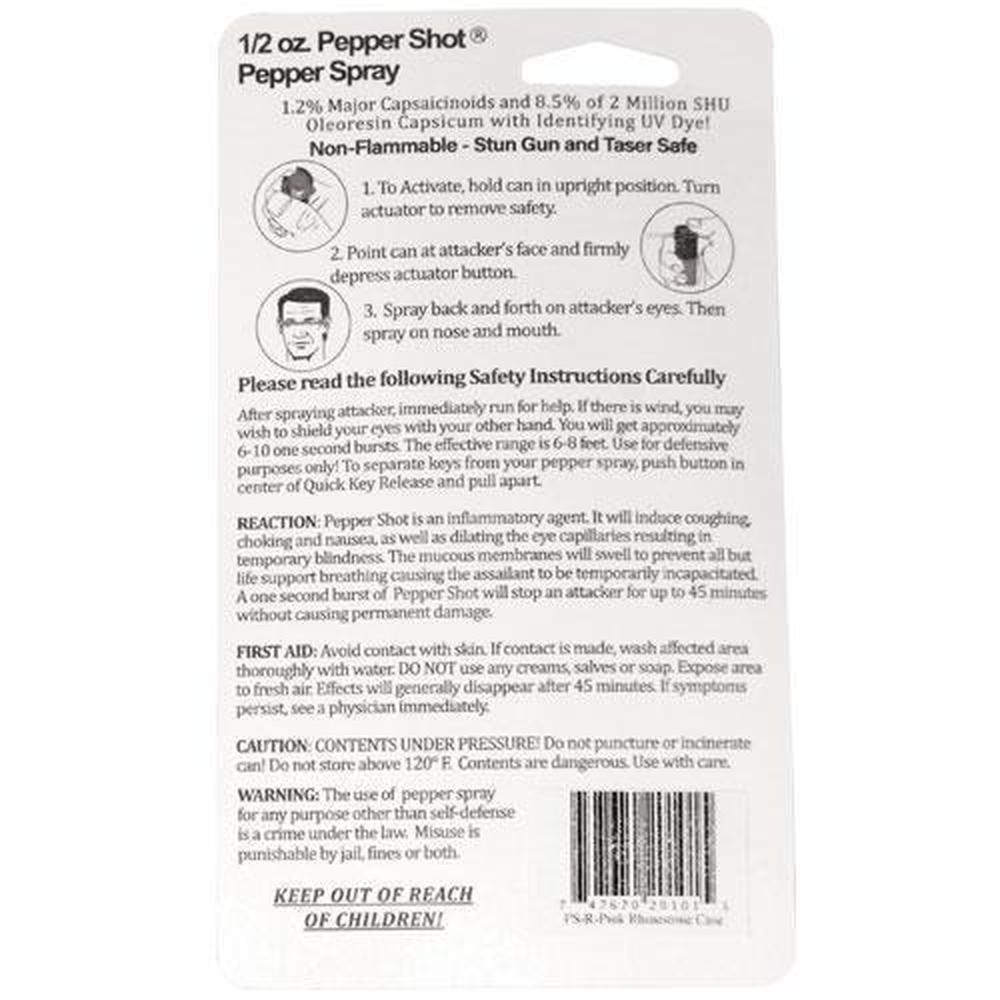 Pepper Shot Pepper Spray Soft Case Rhinestone - .5 oz (1.2% MC)
