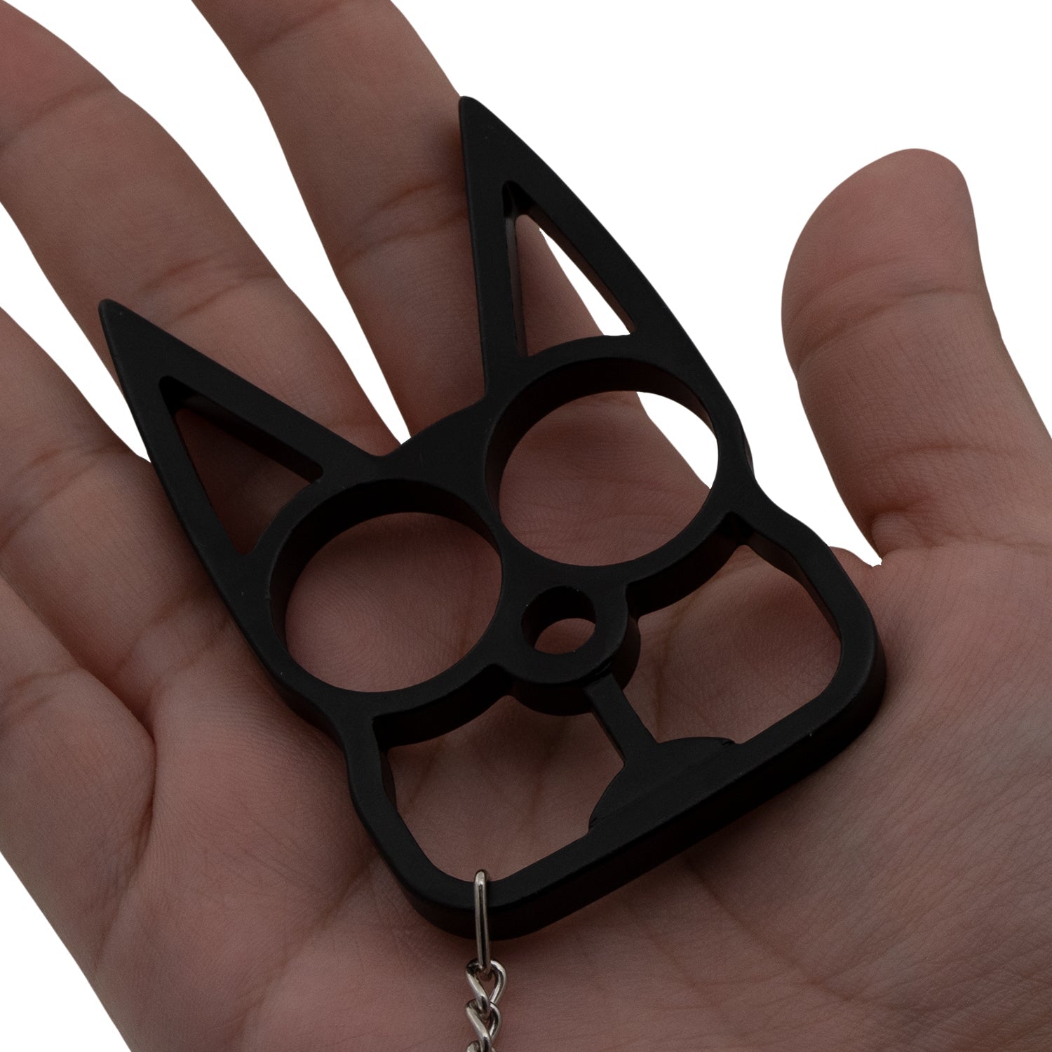 Cat Self Defense Steel Keychain Weapon - Black