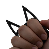 Cat Self Defense Steel Keychain Weapon - Black