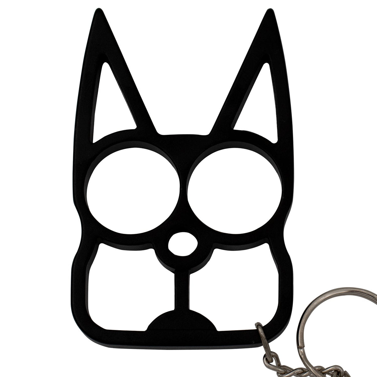 Cat Self Defense Steel Keychain Weapon - Black