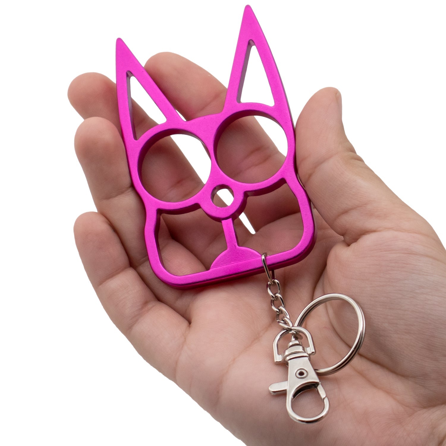 Cat Self Defense Steel Keychain Weapon - Pink