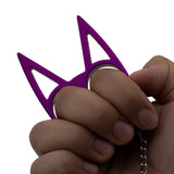 Cat Self Defense Steel Keychain Weapon - Purple
