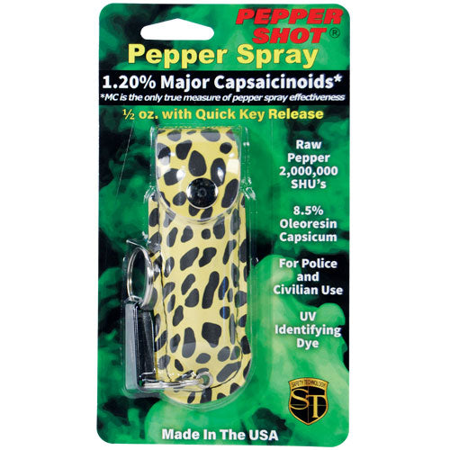 Pepper Shot Pepper Spray Soft Case Keychain - .5 oz (1.2% MC)