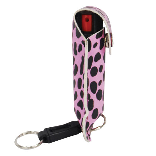 Wildfire Pepper Spray Fashion Leatherette Keychain Holster - .5 oz (1.4% MC)