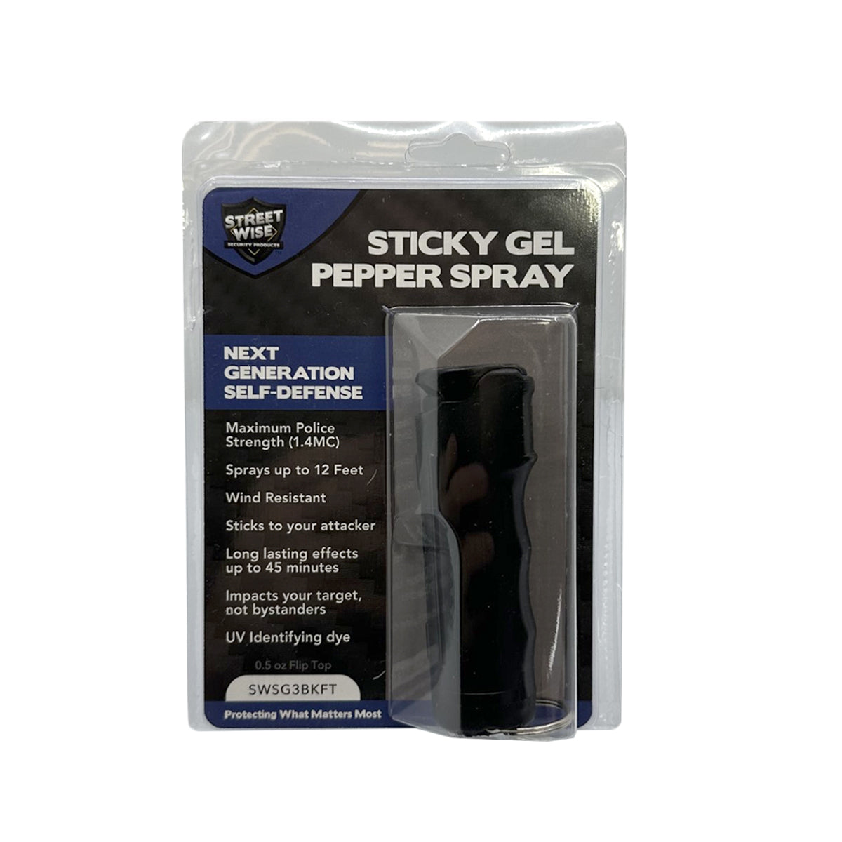 Streetwise Sticky Gel Pepper Spray Keychain