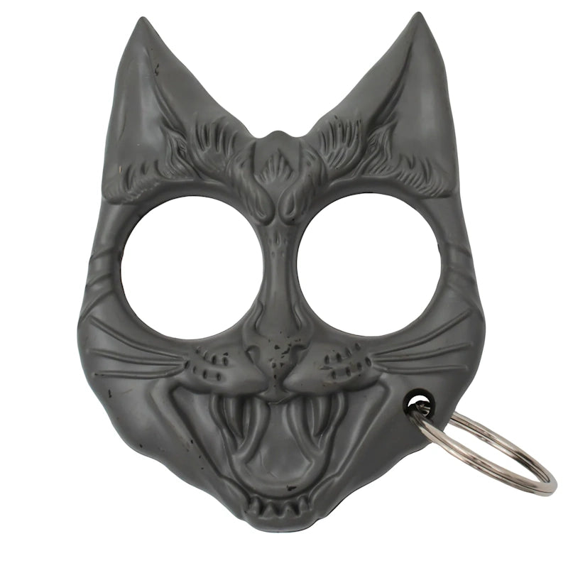 Evil Cat Self-Defense Keychain Weapon - Gray