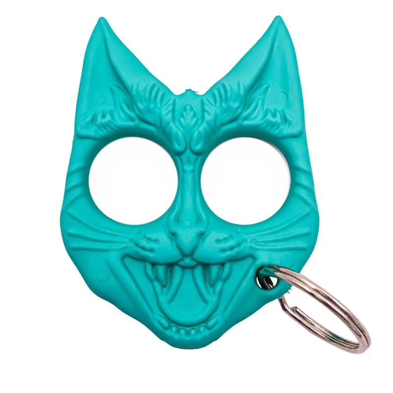 Evil Cat Self-Defense Keychain Weapon - Light Blue