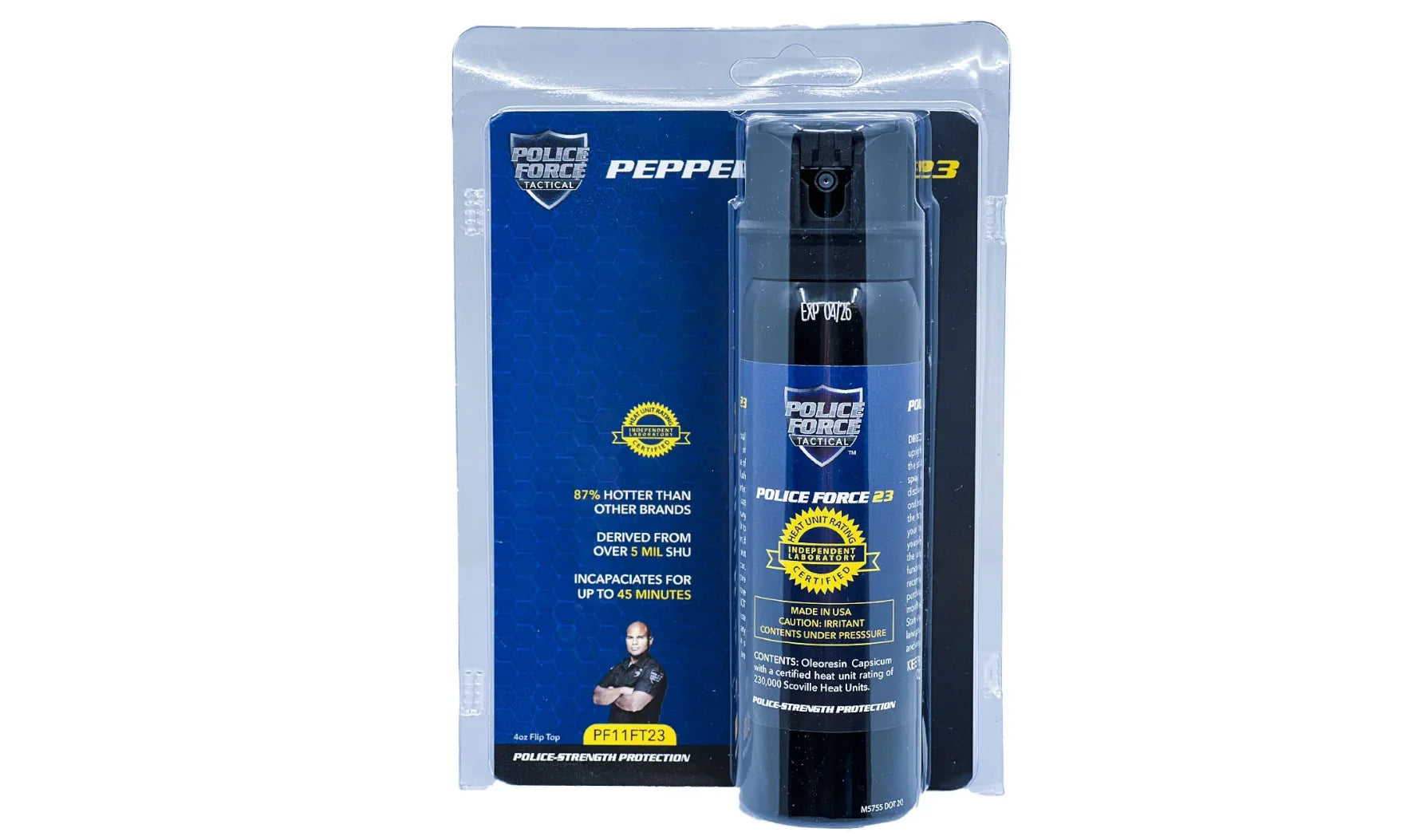 Police Force 23 Police Strength Pepper Spray Flip Top - (1.47% MC)