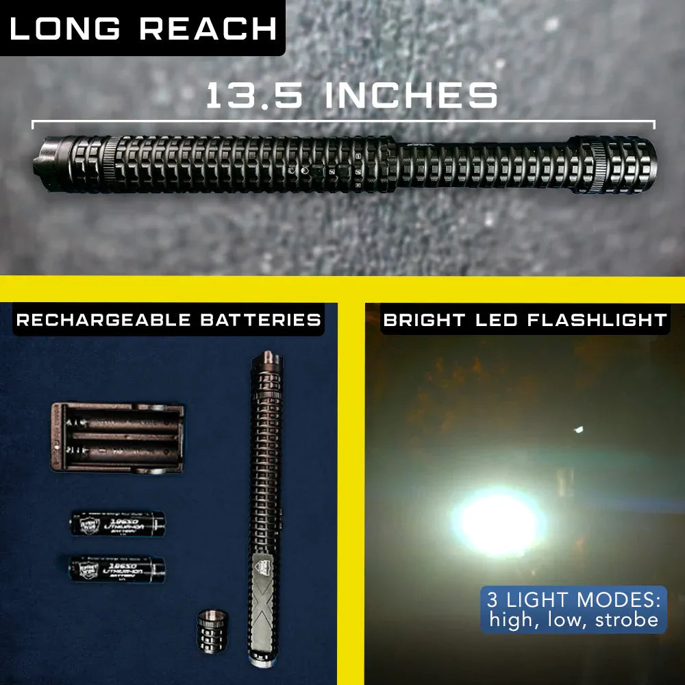 Police Force Tactical Metal Stun Baton 12 MV