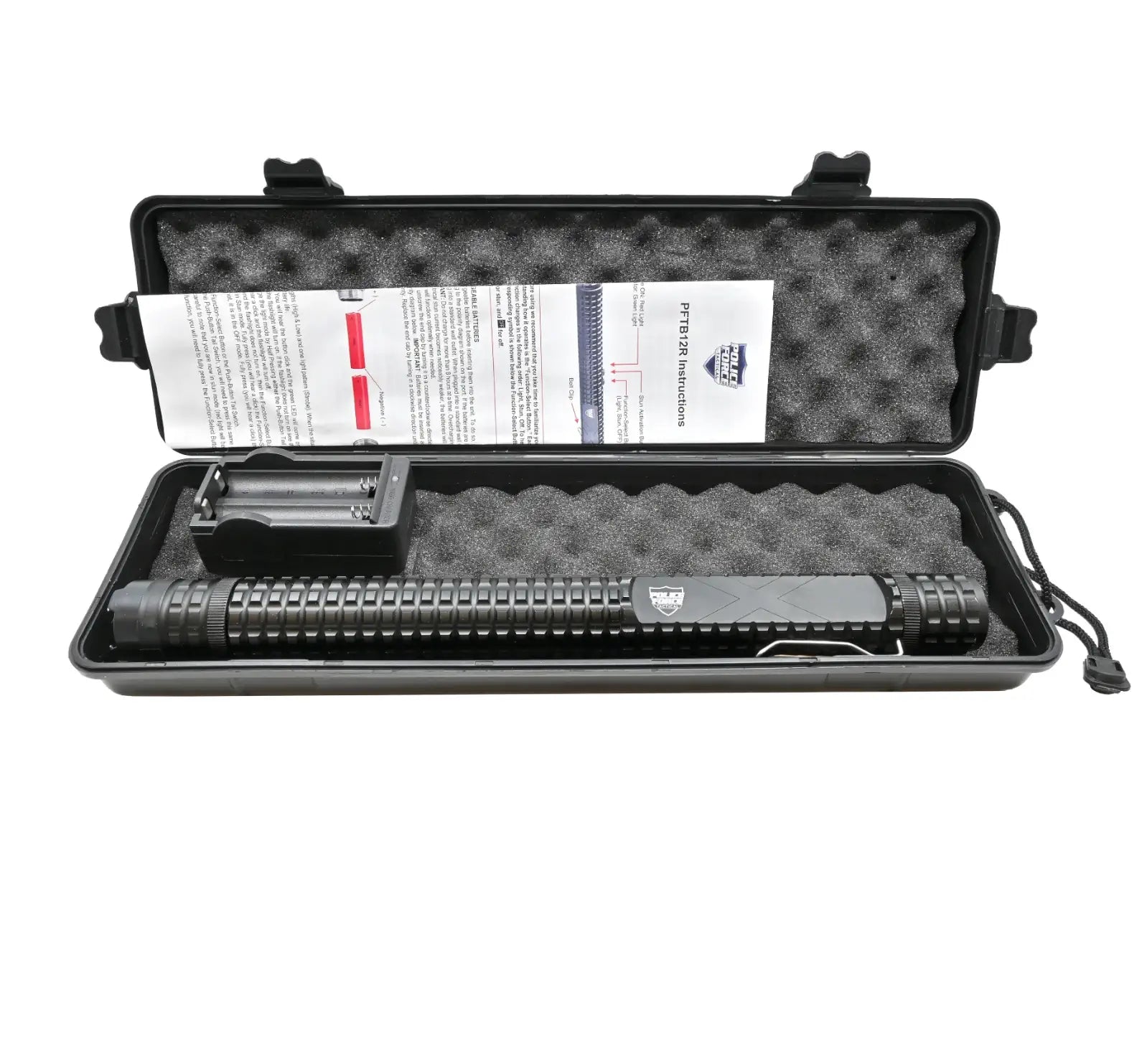 Police Force Tactical Metal Stun Baton 12 MV
