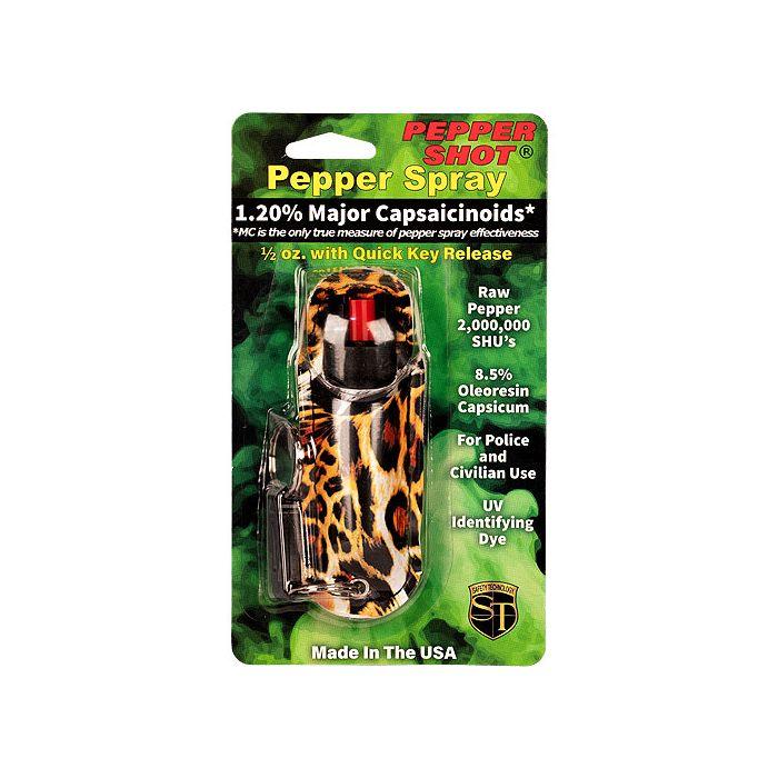 Pepper Shot Pepper Spray Halo Keychain - .5 oz (1.2% MC) - Guardian Self Defense