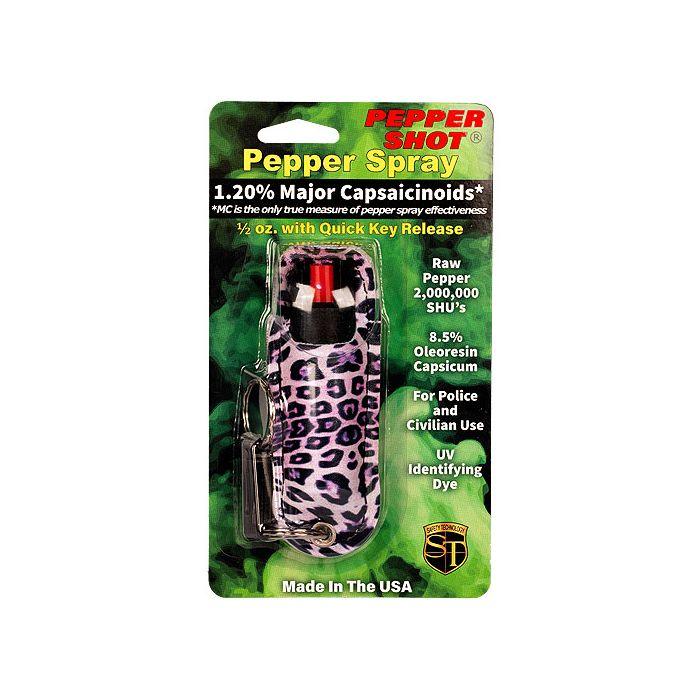 Pepper Shot Pepper Spray Halo Keychain - .5 oz (1.2% MC) - Guardian Self Defense
