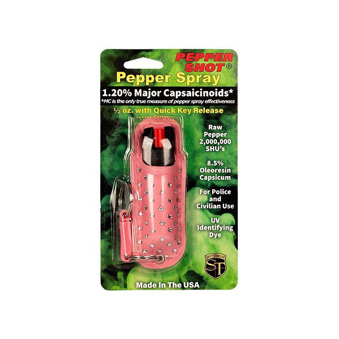 Pepper Shot Pepper Spray Halo Keychain - .5 oz (1.2% MC) - Guardian Self Defense