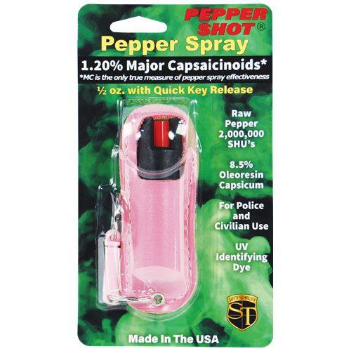 Pepper Shot Pepper Spray Halo Keychain - .5 oz (1.2% MC) - Guardian Self Defense