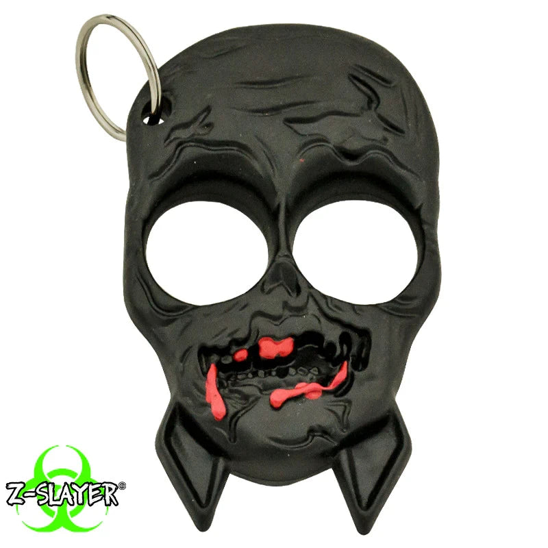 Zombie Skull Self Defense Keychain - Black