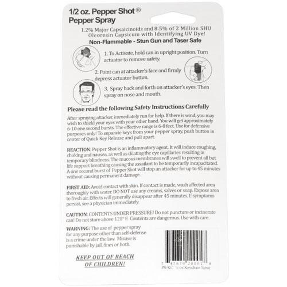 Pepper Shot Wholesale Pepper Spray Breakaway Keychain - Case of 12 (1.2% MC)