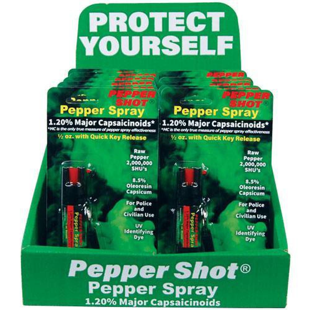 Pepper Shot Wholesale Pepper Spray Breakaway Keychain - Case of 12 (1.2% MC)