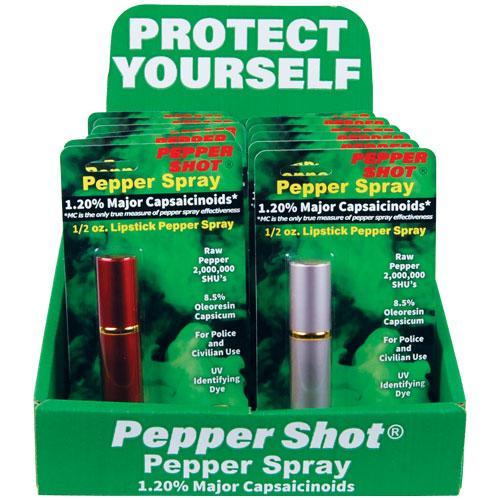 Pepper Shot Wholesale Pepper Spray Lipstick - Case of 12 (1.2% MC)