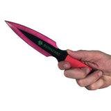 2 Piece Throwing Knife Red Color Biohazard