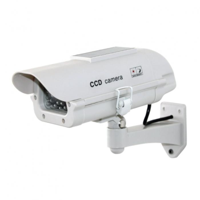 7" Dummy Camera Outdoor Housing and Solar Powered Light