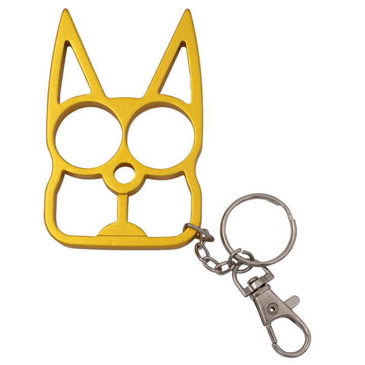 Cat Self Defense Keychain - Gold