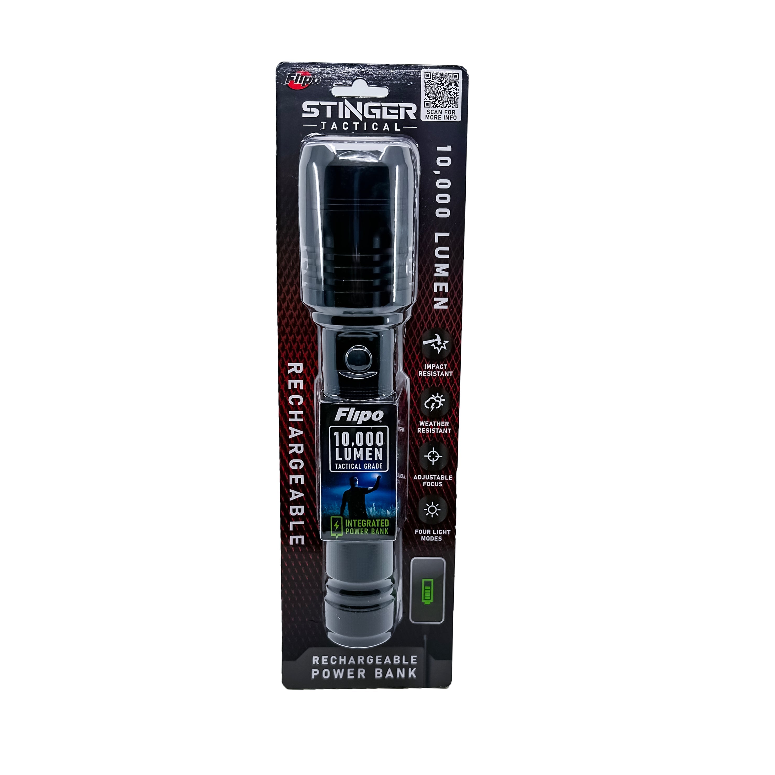 Stinger™ Tactical 10,000 Lumen Rechargeable Flashlight