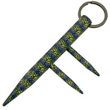 Two Prong Kubotan Keychain - Multicolored Leopard