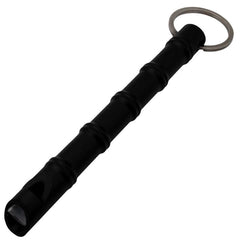 Kubotan Self-Defense Keychain with Emergency Whistle - Black