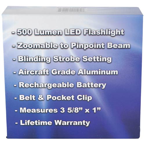 Safety Technology 3000 Lumens Led Self Defense Zoomable Flashlight