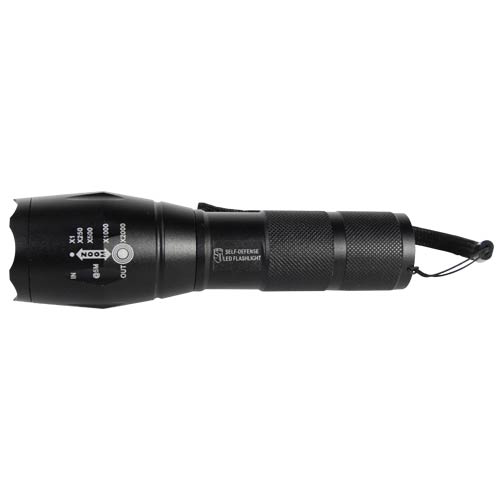 Safety Technology 3000 Lumens Led Self Defense Zoomable Flashlight