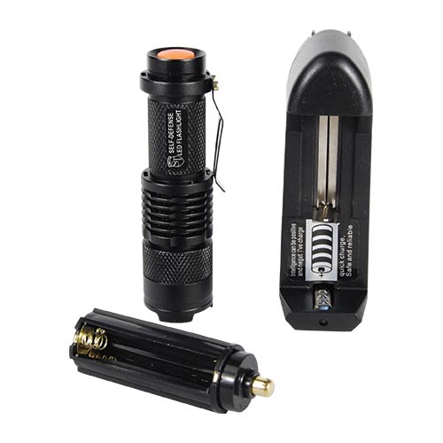 Safety Technology 3000 Lumens Led Self Defense Zoomable Flashlight