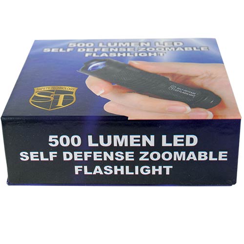 Safety Technology 3000 Lumens Led Self Defense Zoomable Flashlight