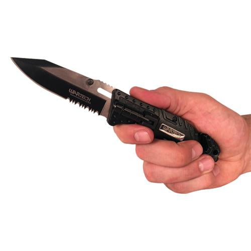 Folding Tactical Survival Pocket Knife Assisted Open With Two Tone Blade