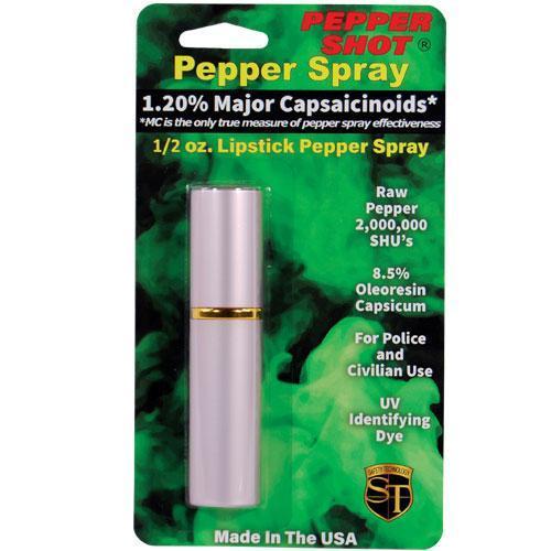 Pepper Shot Pepper Spray Disguised Lipstick - .5 oz (1.2% MC)
