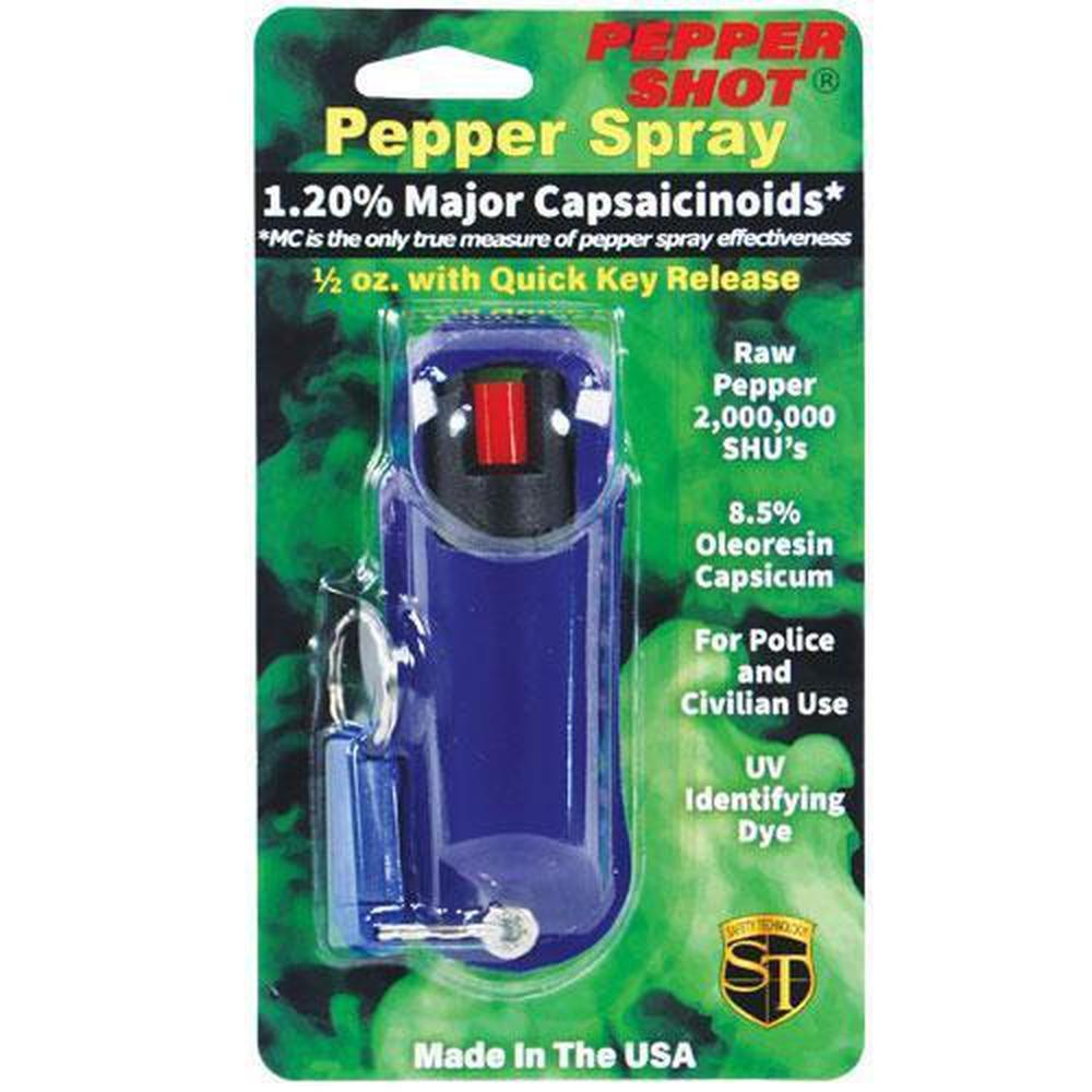 Pepper Shot Pepper Spray Halo Keychain - .5 oz (1.2% MC) - Guardian Self Defense