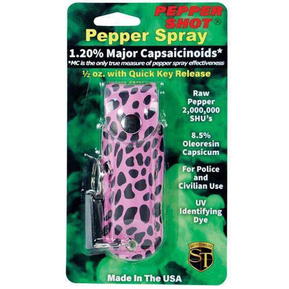 Pepper Shot Pepper Spray Soft Case Keychain - .5 oz (1.2% MC)