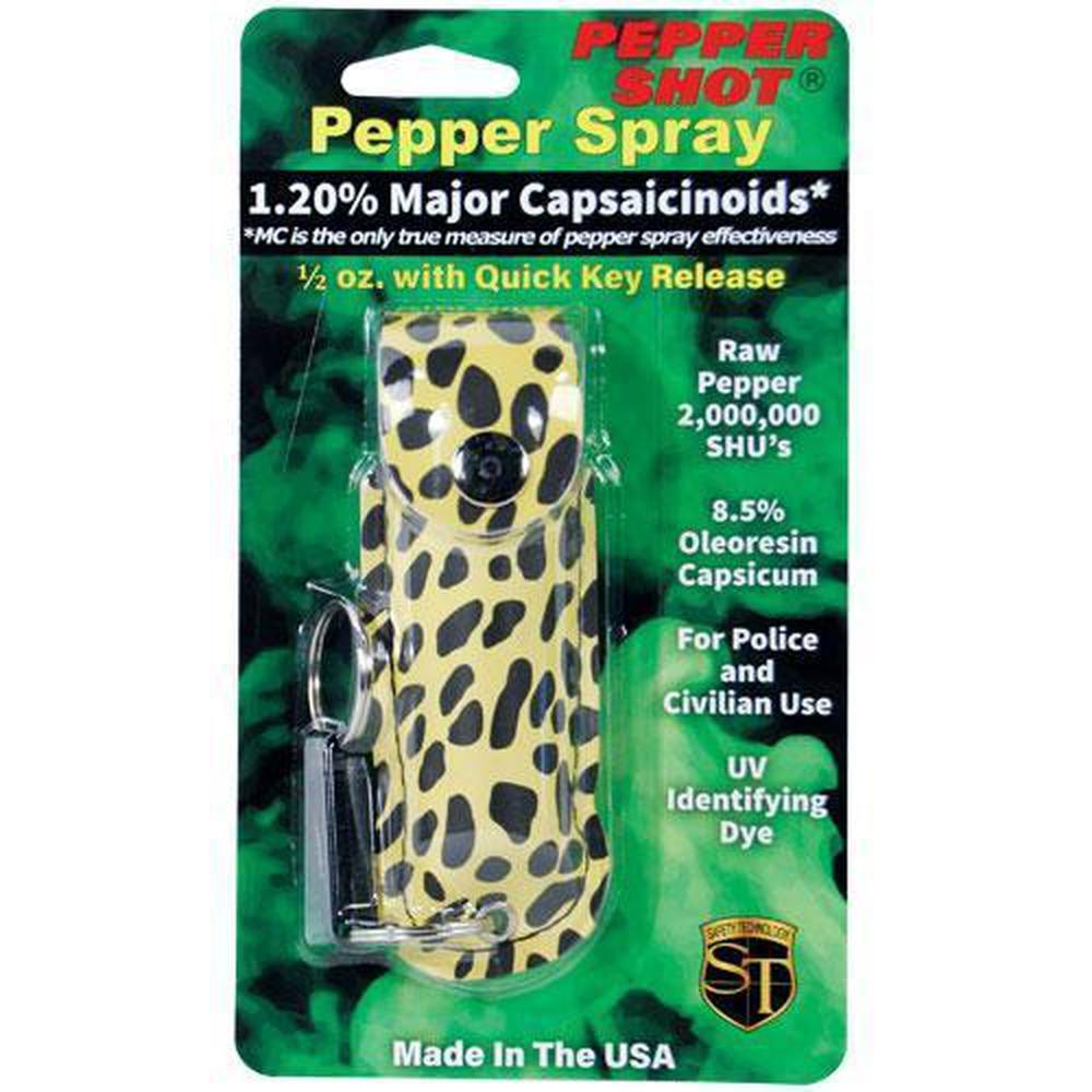 Pepper Shot Pepper Spray Soft Case Keychain - .5 oz (1.2% MC)