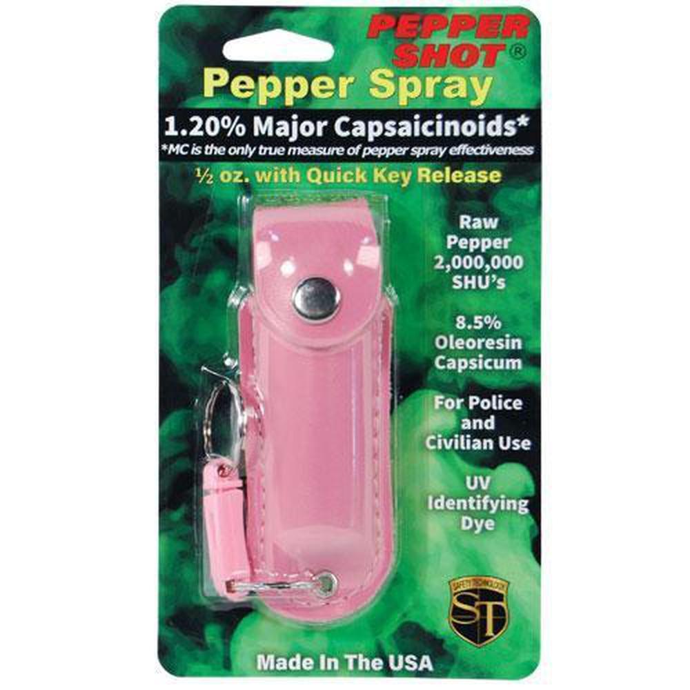 Pepper Shot Pepper Spray Soft Case Keychain - .5 oz (1.2% MC)