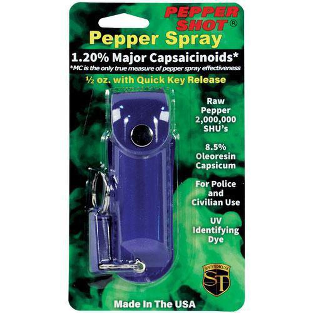 Pepper Shot Pepper Spray Soft Case Keychain - .5 oz (1.2% MC)