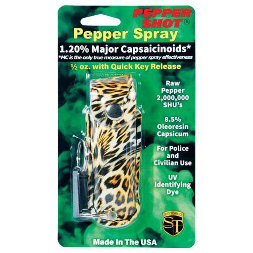 Pepper Shot Pepper Spray Soft Case Keychain - .5 oz (1.2% MC)