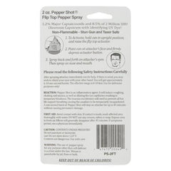 Pepper Shot Pepper Spray Flip Top Stream - 2 oz (1.2% MC)