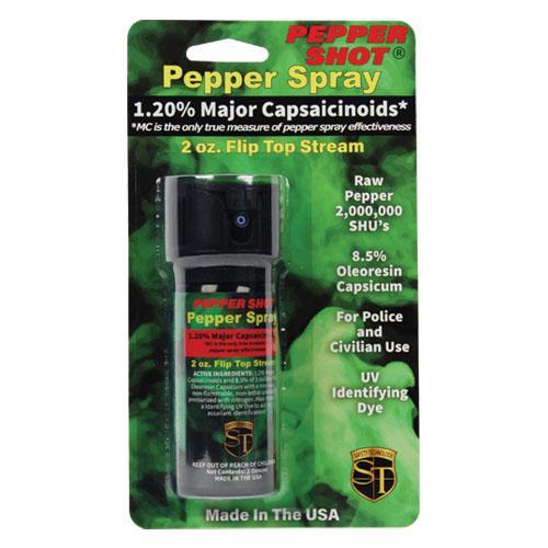 Pepper Shot Pepper Spray Flip Top Stream - 2 oz (1.2% MC)