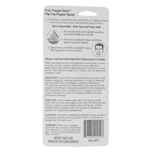 Pepper Shot Pepper Spray Fogger - 4 oz (1.2% MC) - Guardian Self Defense